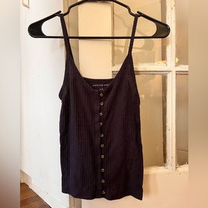 American Eagle faux button up cami(blue), size small